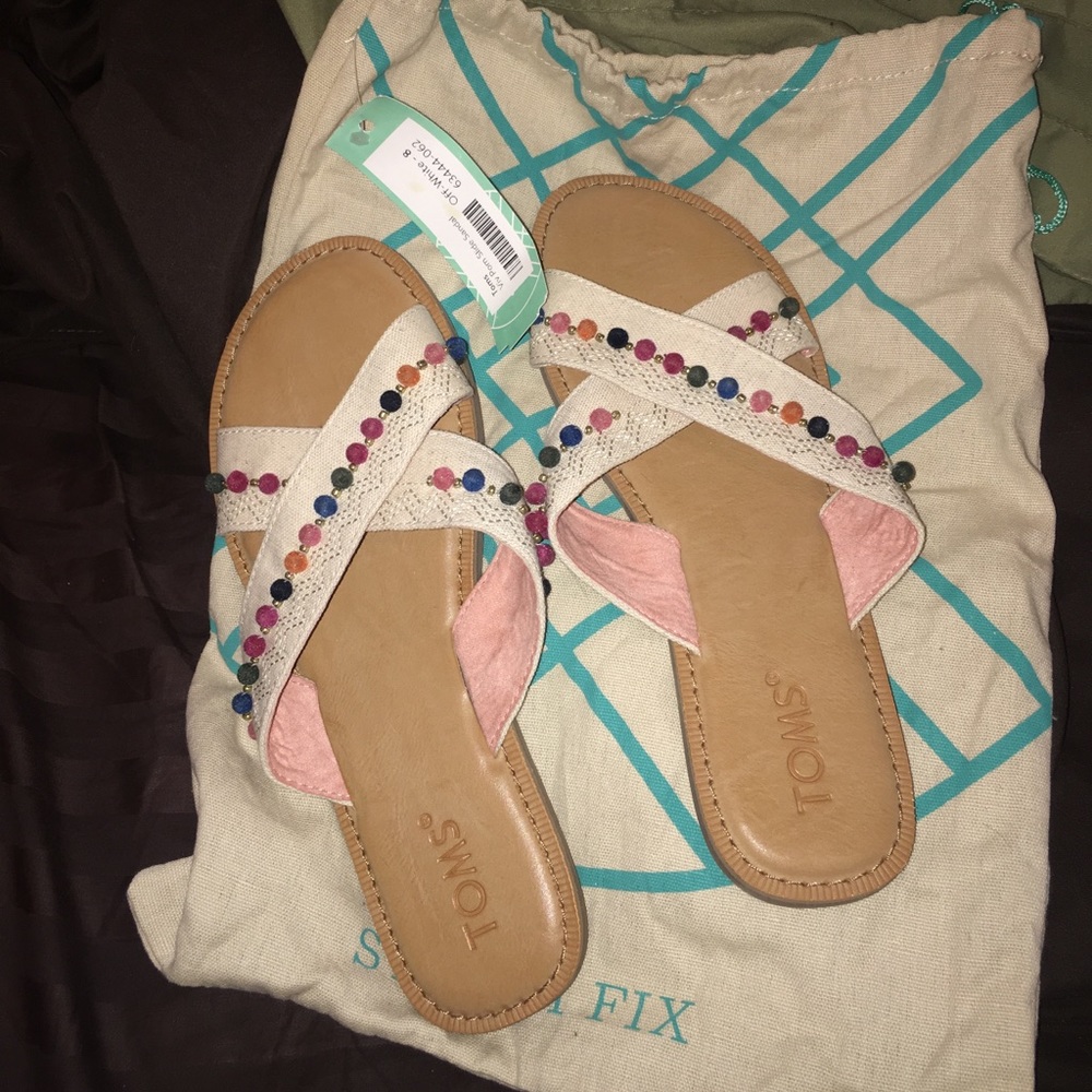 TOMS viv pom pom sandals